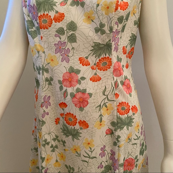 VINTAGE JOHN ABBOTT Floral Summer Dress Sleeveless - Picture 6 of 10